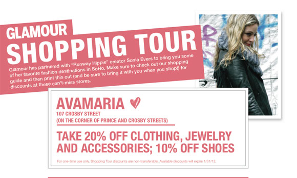 Glamour promotion